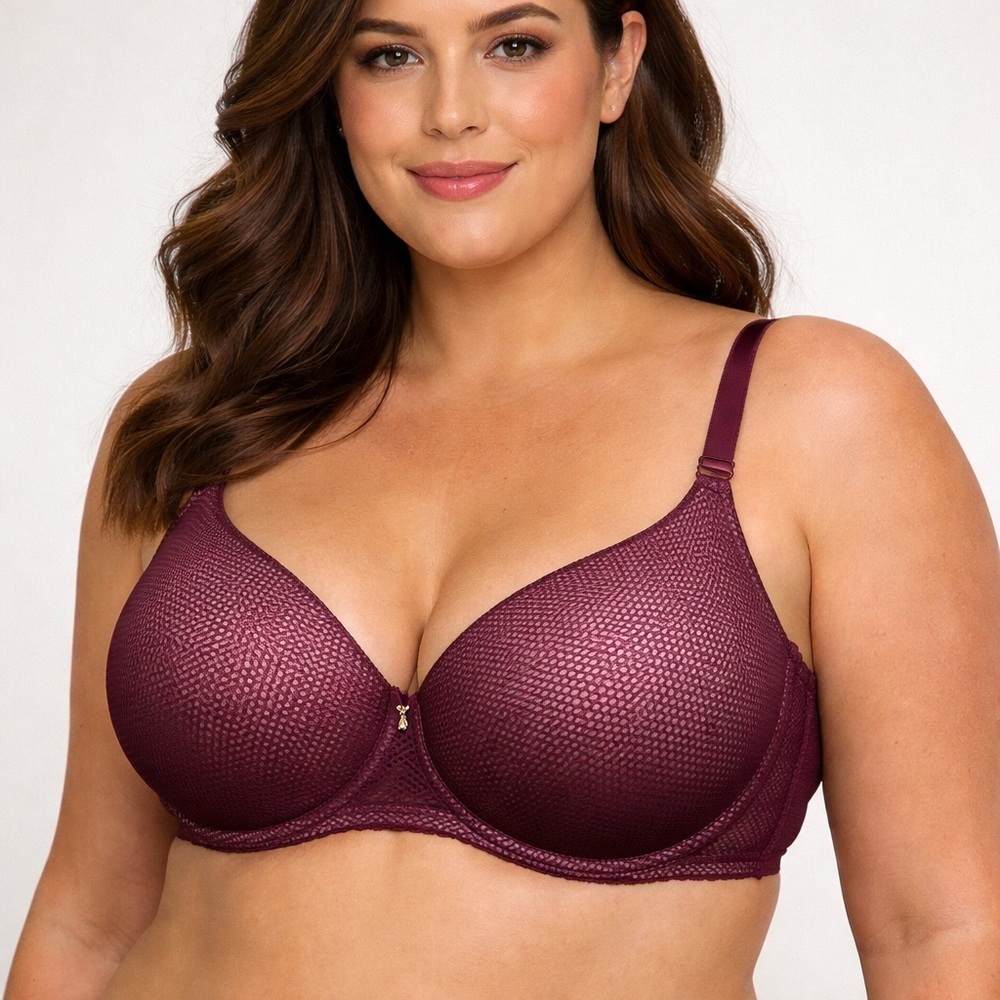 Cacique Elegant Burgundy Women's Bra. 40DD.